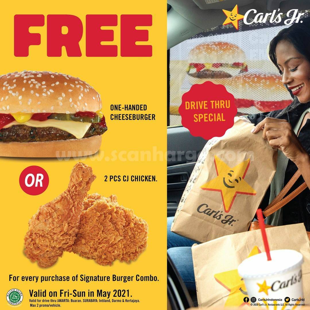 CARL'S JR Promo Drive Thru Spesial Weekend* scanharga