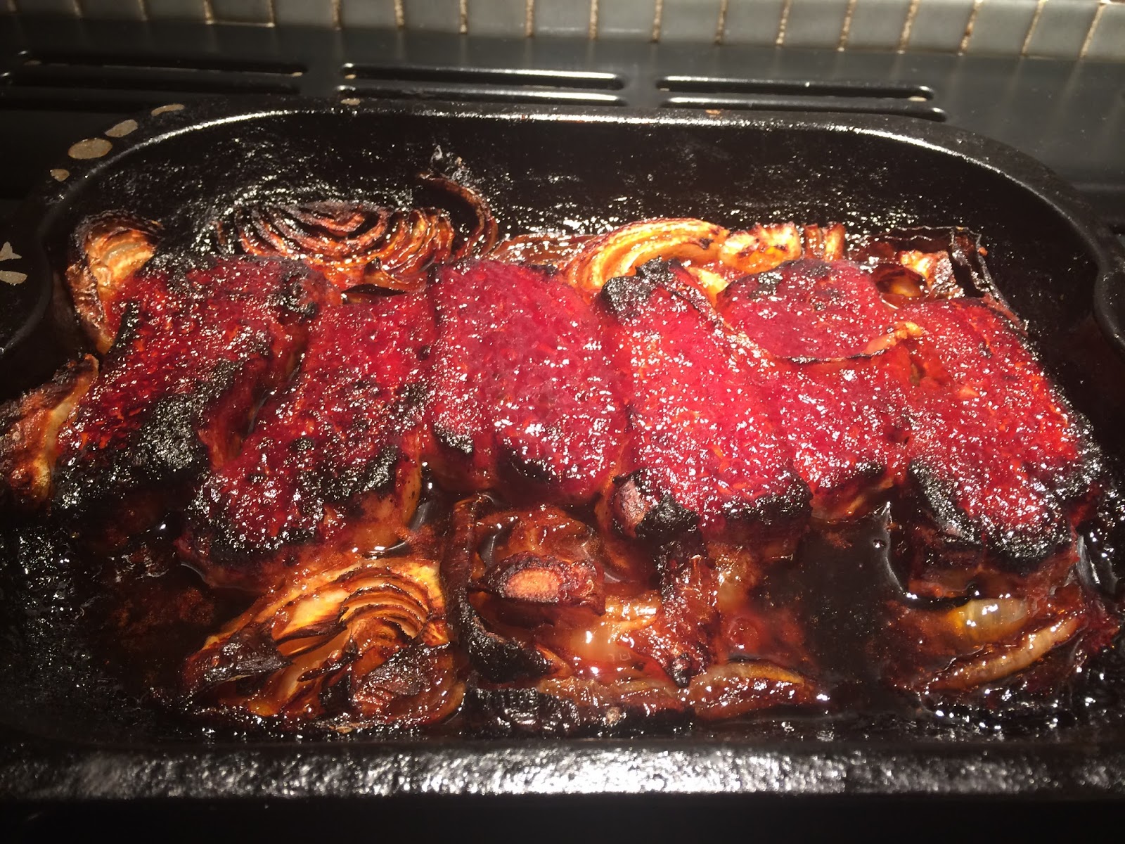 Pork Belly Strips with Asian BBQ sauce