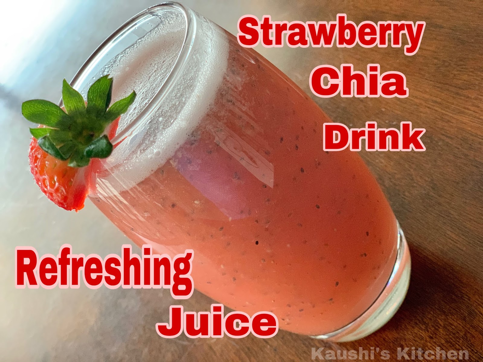 Strawberry Chia Juice Strawberry Chia Seeds Drink How to make