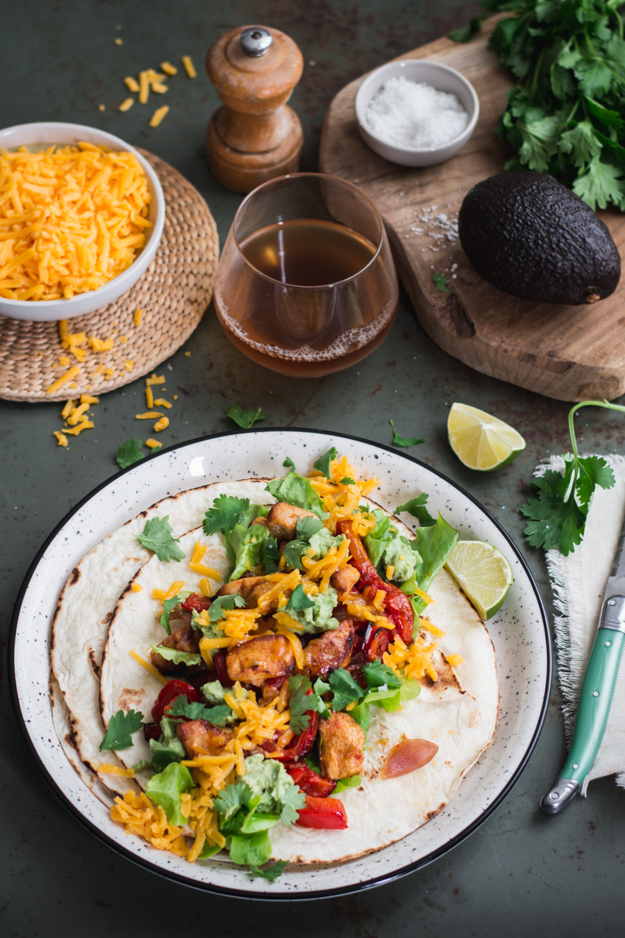 Chic, Chic, Chocolat Fajitas au poulet et légumes (recette facile)