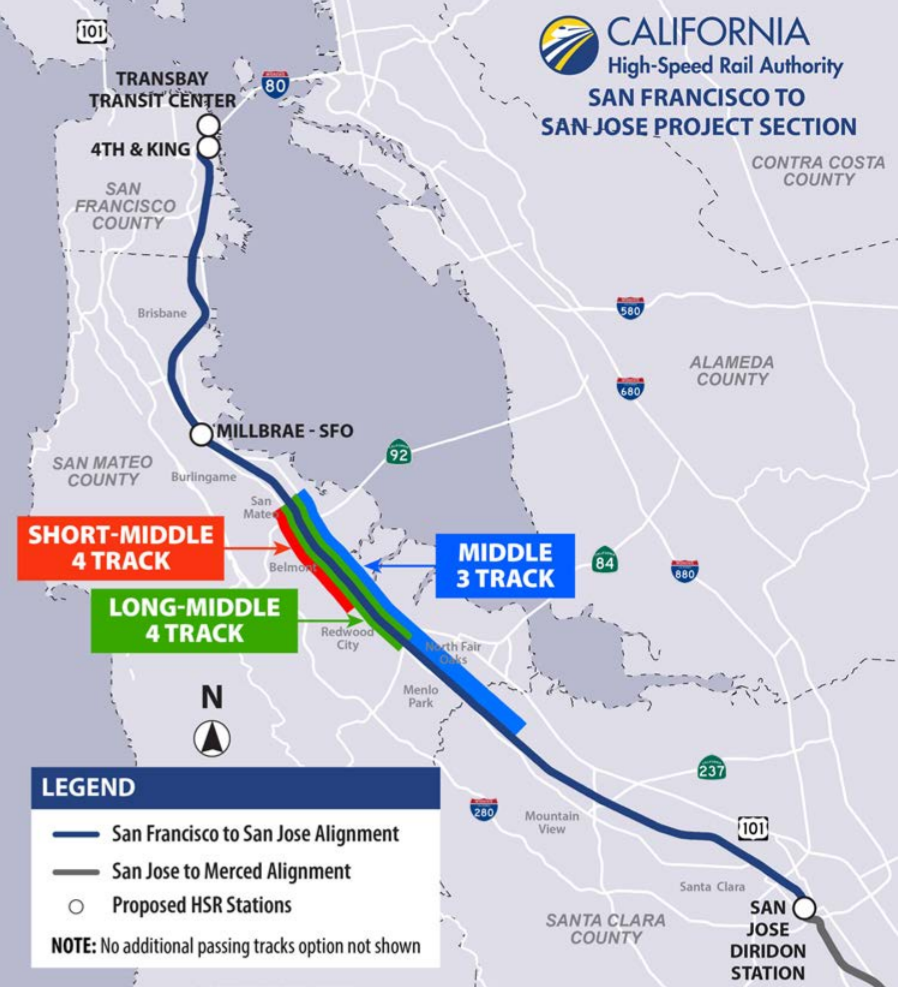 Blog de compatibilidade Caltrain HSR: a ultrapassagem que não acontecerá