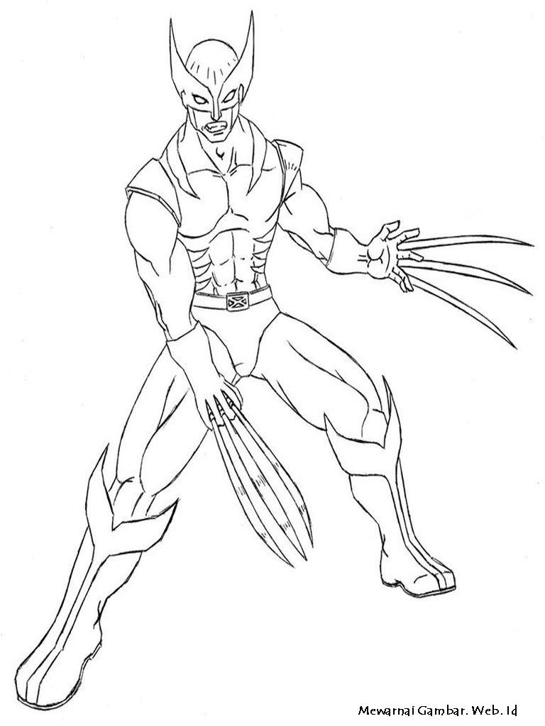 Gambar Mewarnai Wolverine Diwarnai Bima Rebanas Apps Directories Kartun