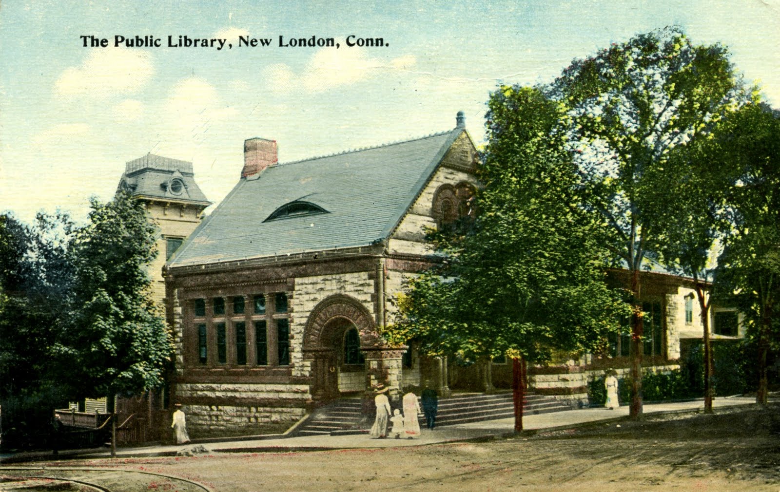 Library Postcards 1912 The Public Library, New London, Connecticut