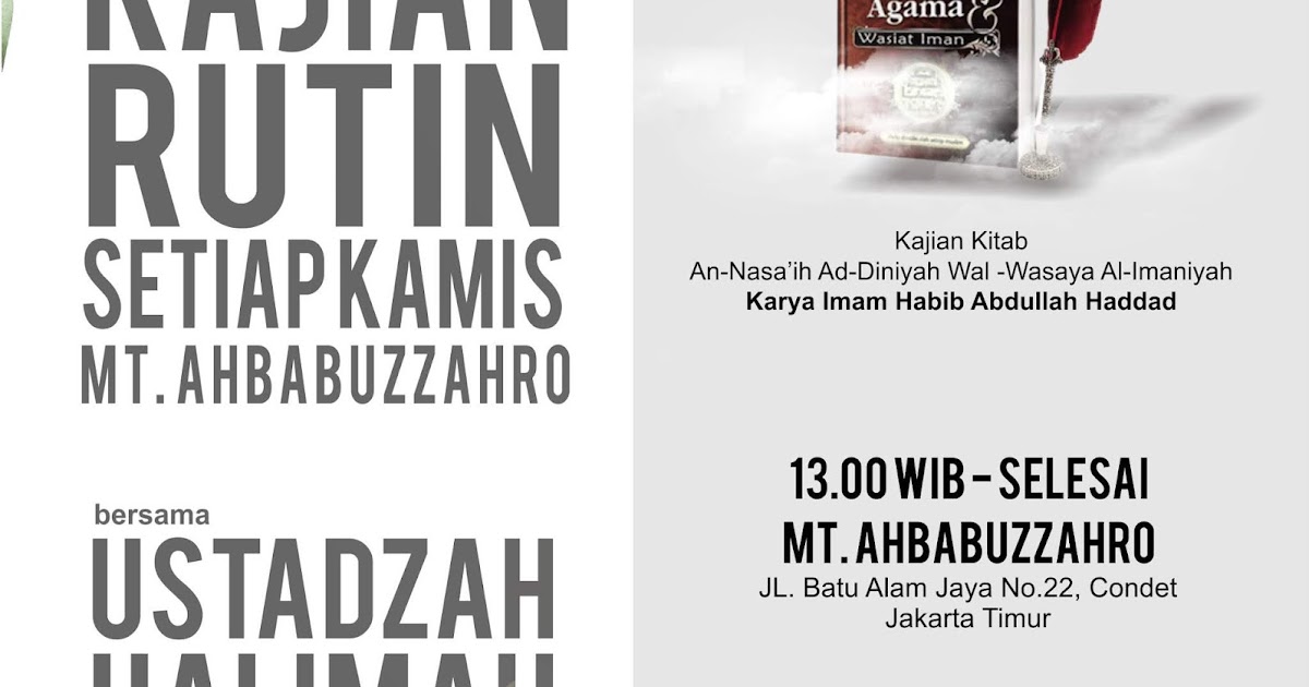 Jadwal Kajian Halimah Alaydrus Official