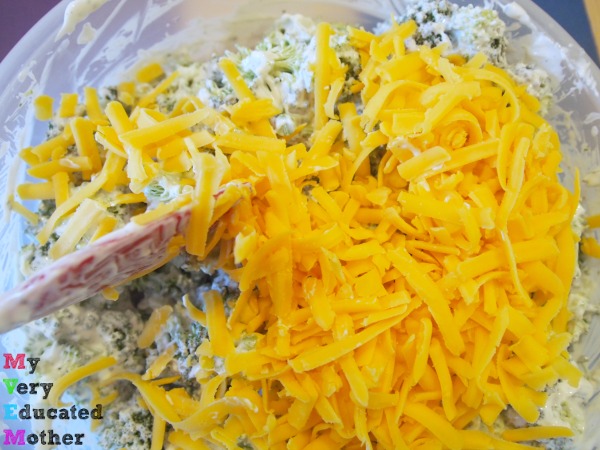 Adding Cheddar Cheese to Broccoli Salad