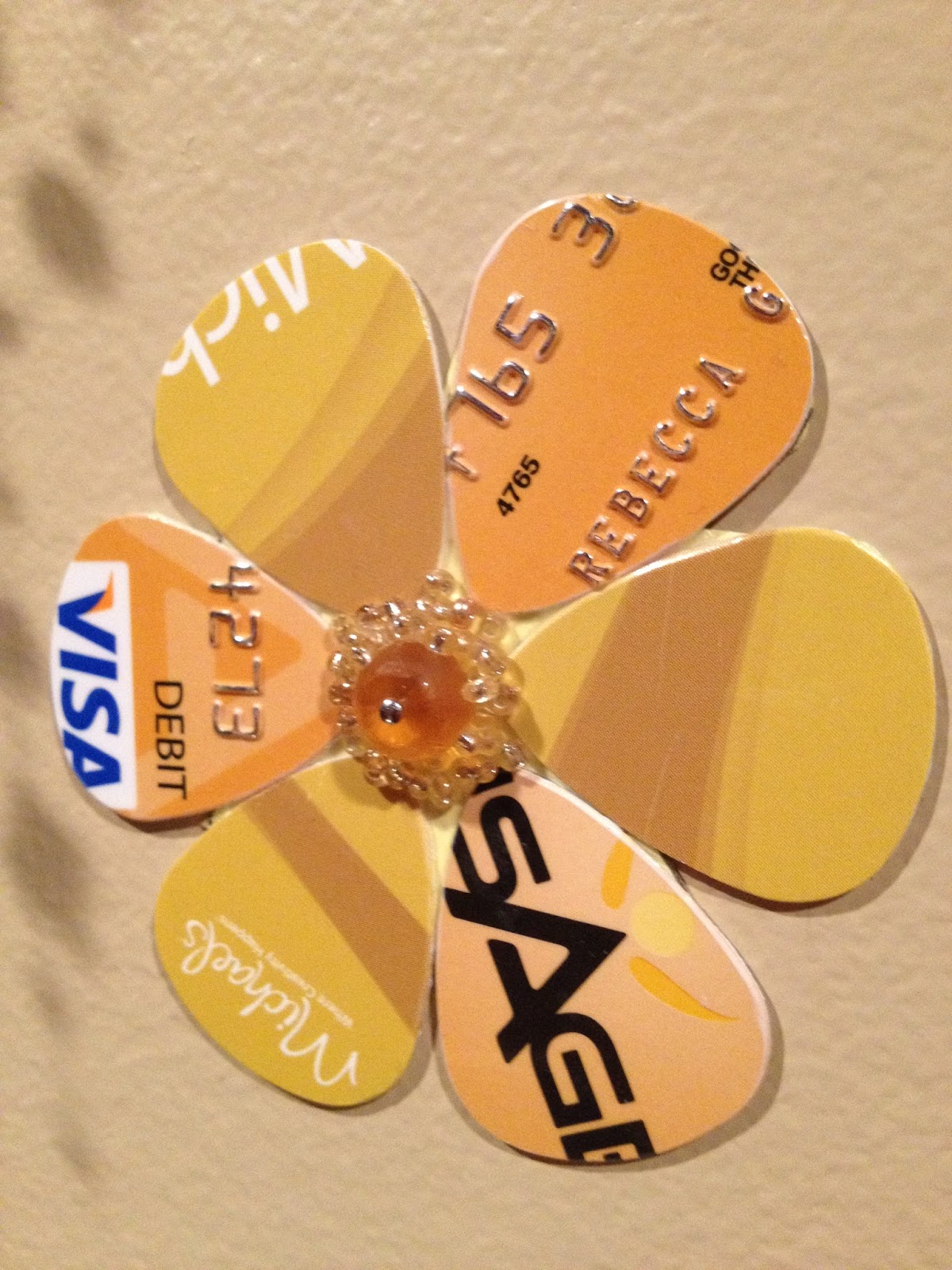Becca's Blog Credit Card Guitar Pick Flowers
