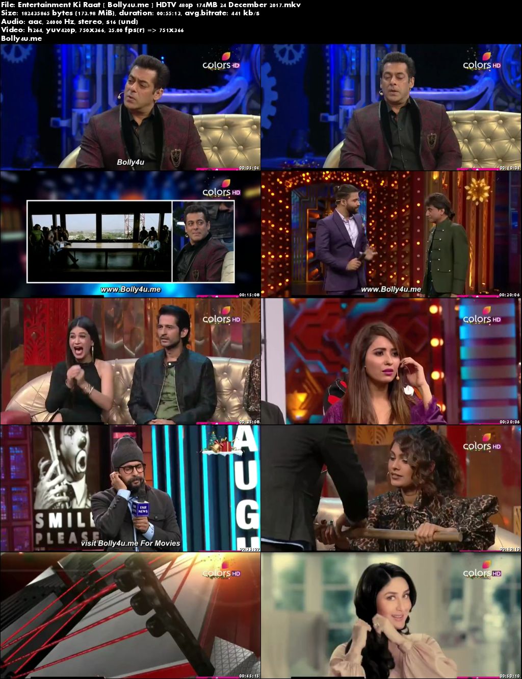 Entertainment Ki Raat HDTV 480p 170MB 24 Dec 2017 Download