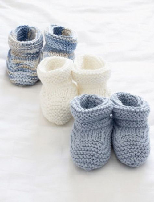 Amazing Knitting Basic Knit Baby Booties Free Pattern