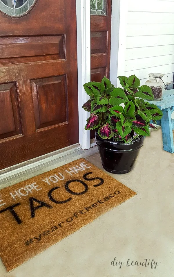 How to Make a Fun Front Door Mat DIY Beautify Creating Beauty at Home