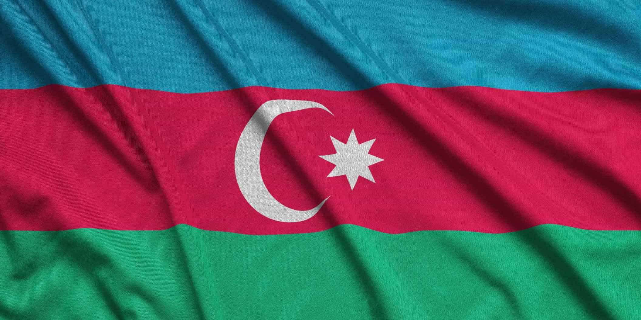 Флаг Республики Азербайджан 2022