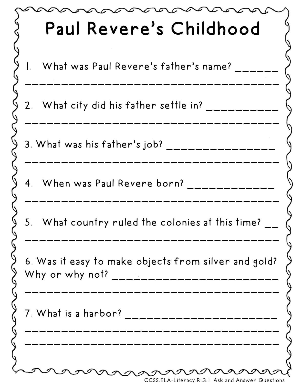 Worksheets Paul Revere Worksheets paul revere worksheets free library download and timeline worksheet april 18 19 1775 the