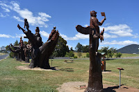 Carved Memorial Trees in Legerwood by Eddie Freeman