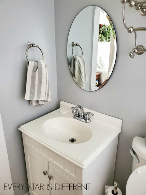 A Minimalist Montessori Full Bathroom: Sink Set Up