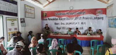 Anggota DPRD Lampung Jauharoh Sosperda di Anak Tuha