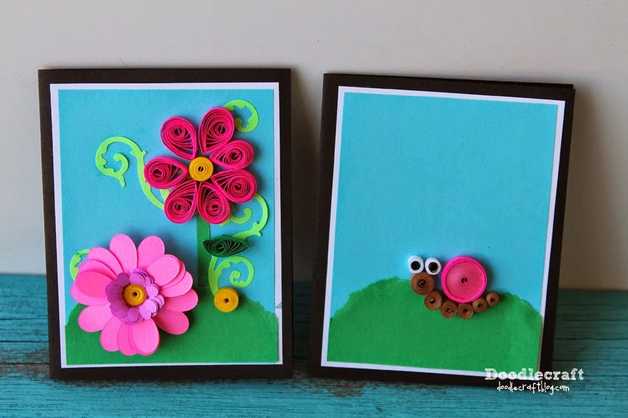 Paper Craft - Decoration - Quilled Paper on Styrofoam Hearts