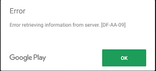 Google Play – Error retrieving information from server: