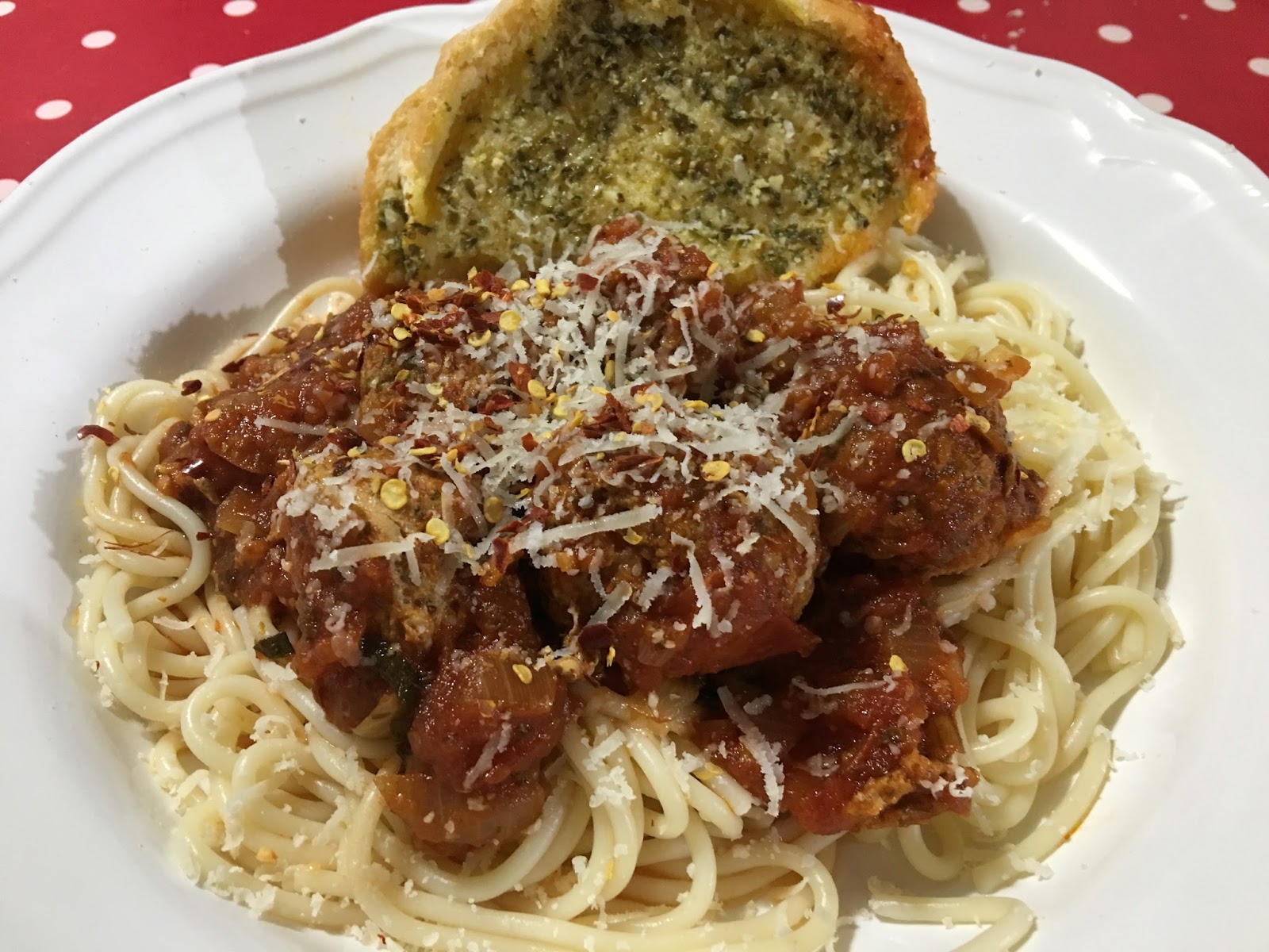 a dash of flavour Spicy Pork Meatballs with Spaghetti