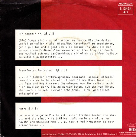 Jolly Joker S Ohrenbalsam Rosy Rosy Rosy Rosy 1981 Cd 2017