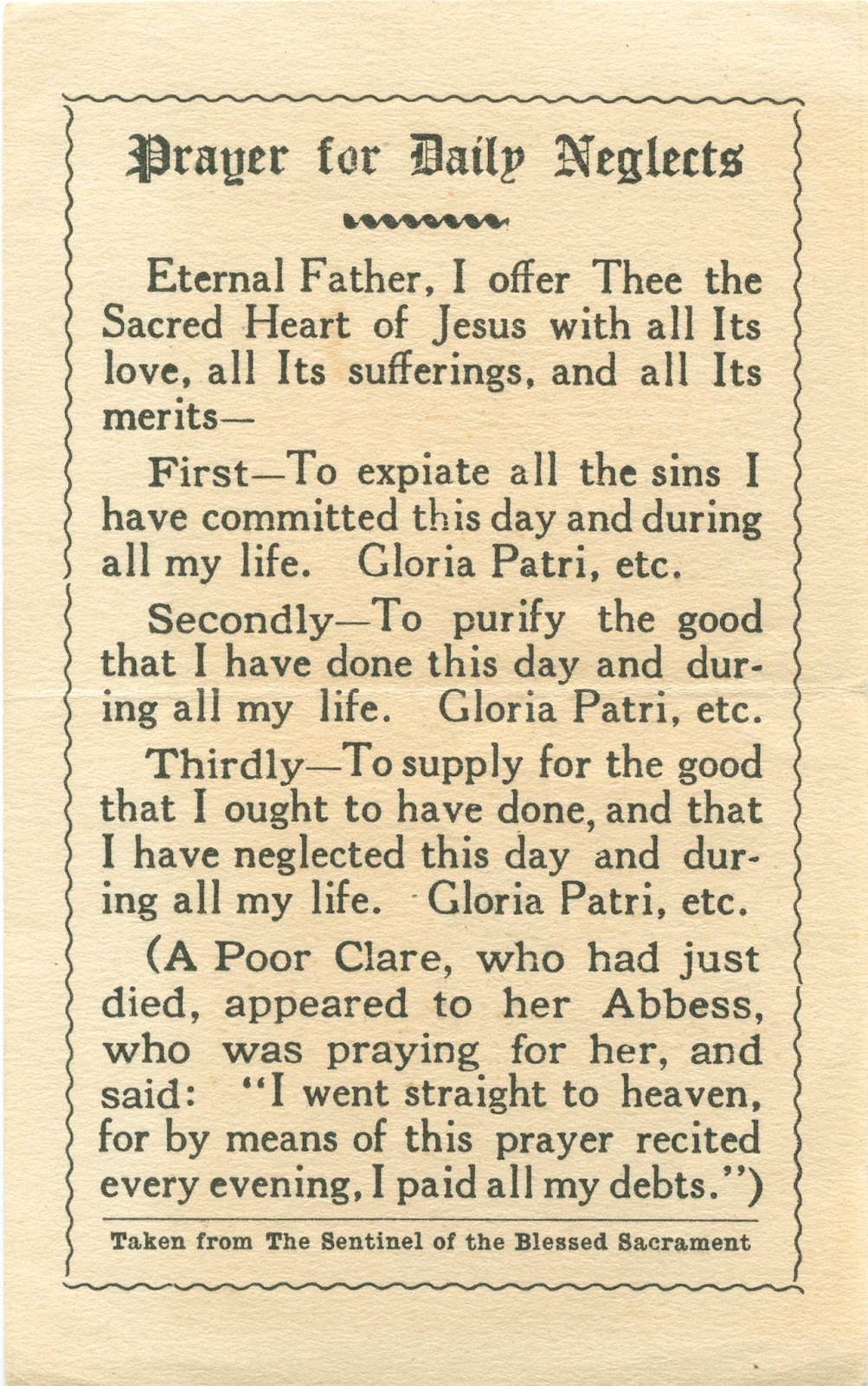 Daily Daily Sing to Mary: Daily Neglects