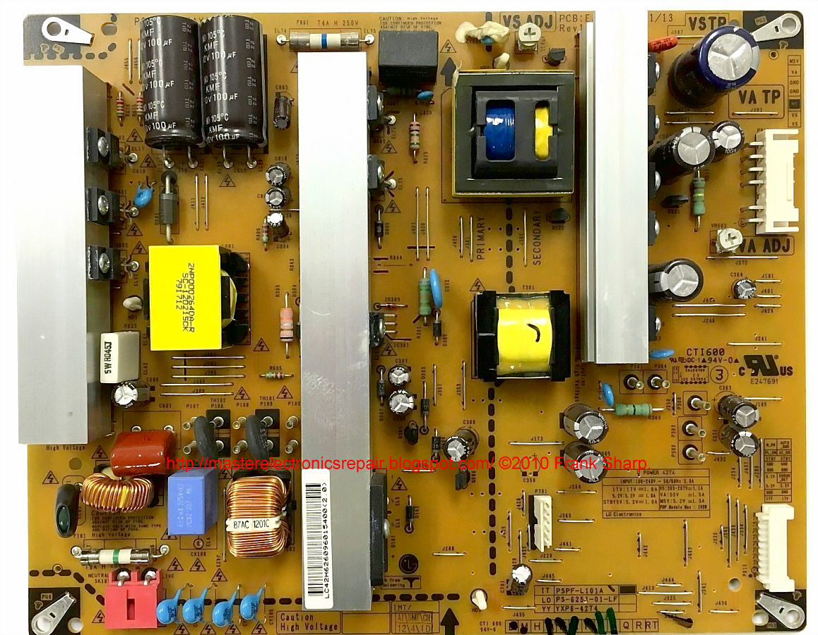 Master Electronics Repair ! LG 42PA4500ZF EAY62609601 PSU SMPS