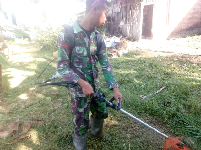 Barak Inap Satgas TMMD Reg 105 Dibersihkan Juga