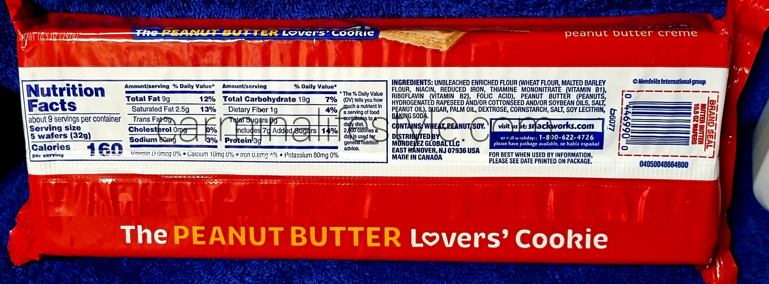 Nutter Butter Peanut Butter Wafer Cookies made in Canada