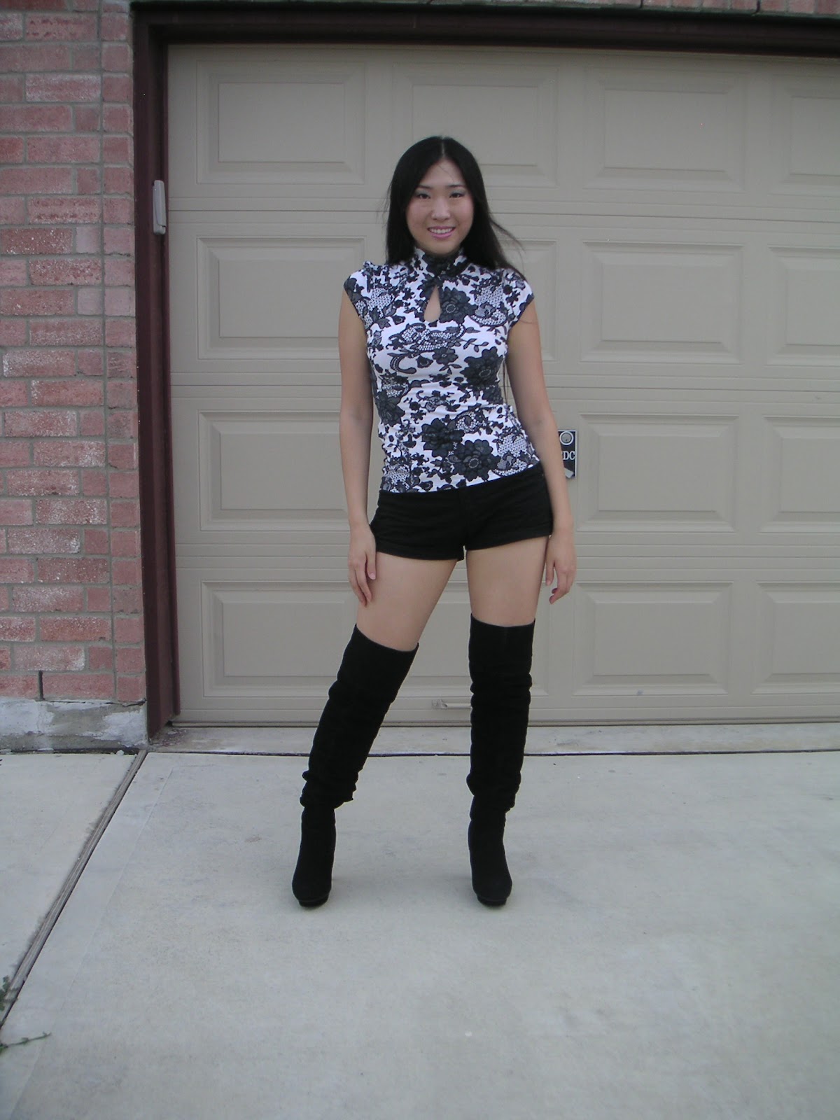 Hautess Shorts + Thigh High Boots