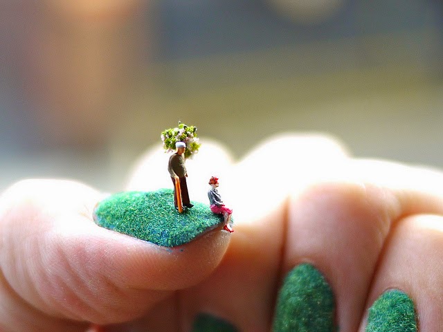 amazing nail art little people on nails