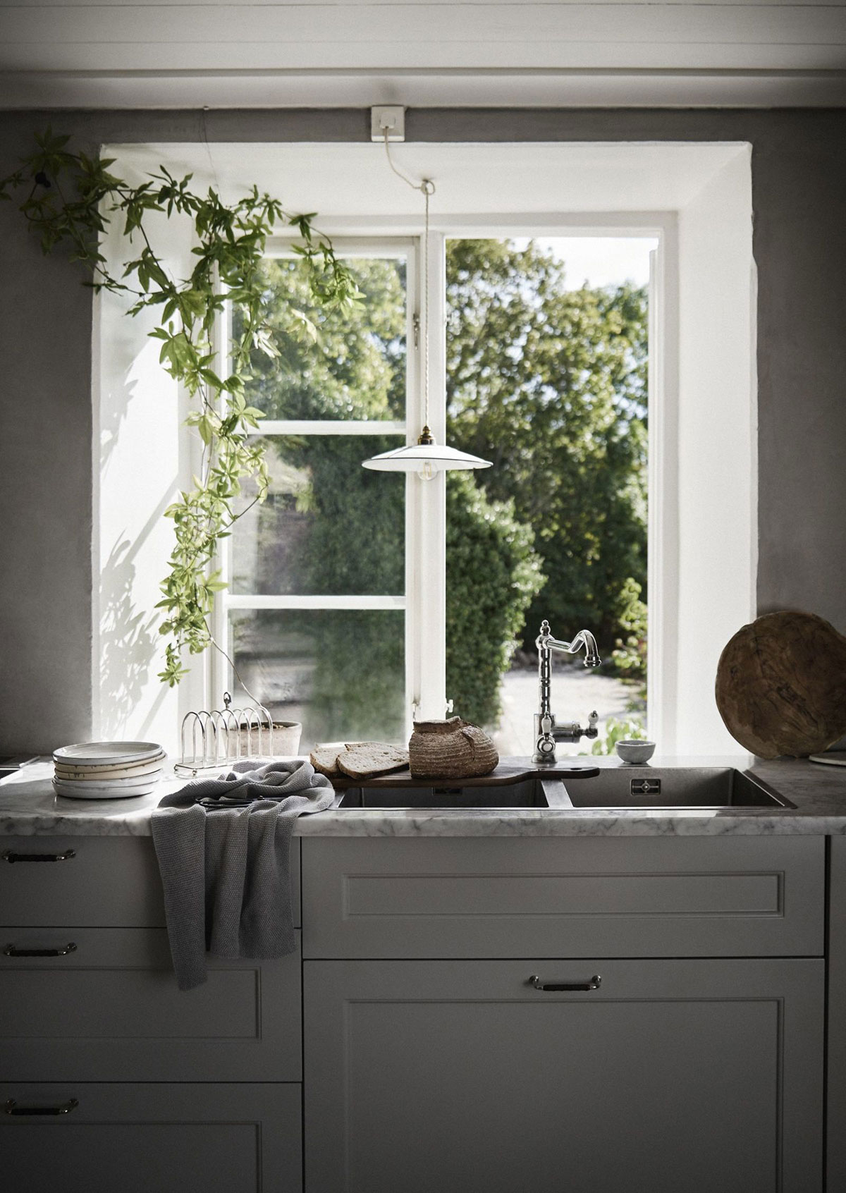 Traditional house with moody interiors on Gotland Island in Sweden