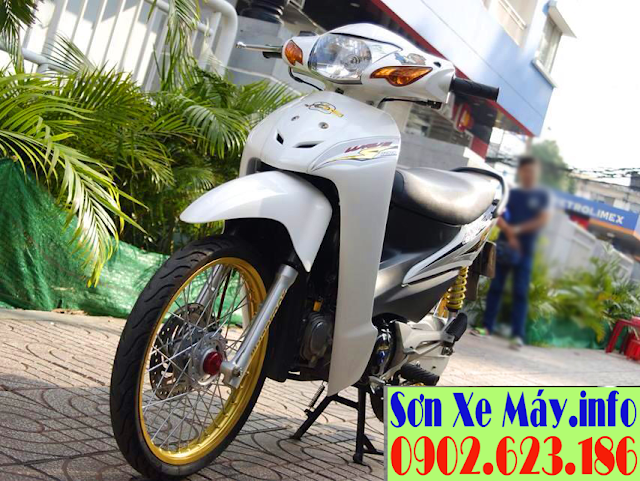 Sơn xe Honda Wave Alpha màu trắng zin - SƠN XE SÀI GÒN