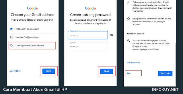 Cara Membuat akun Gmail di HP #3