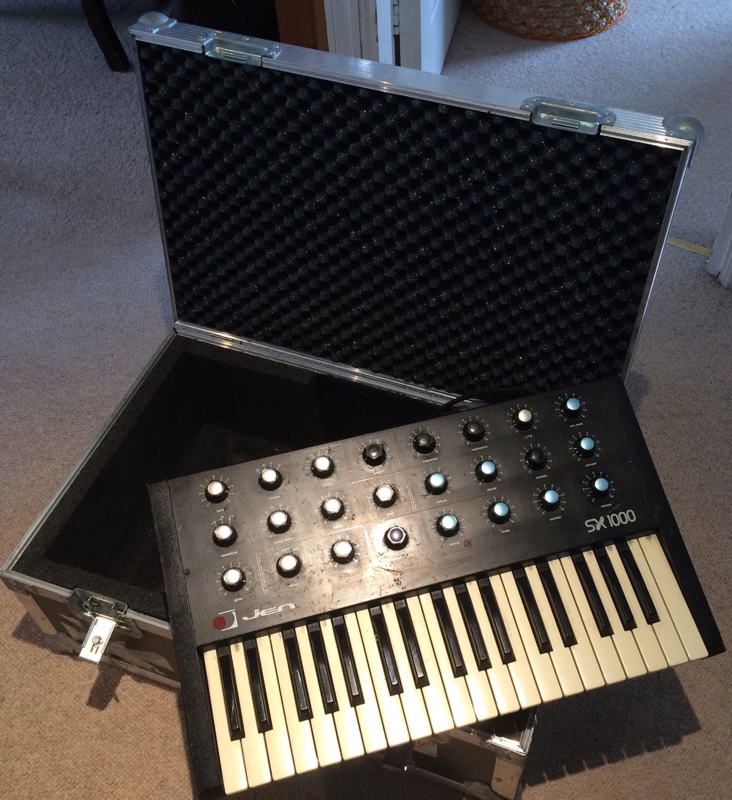 MATRIXSYNTH Jen SX1000 Vintage Analog Synth with Custom Flight Case