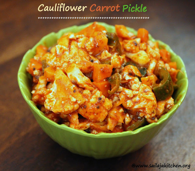 images of Cauliflower Carrot Pickle / Gajar Gobhi Achaar / Gajar Gobi Pickle Recipe / Easy Gobi Pickle