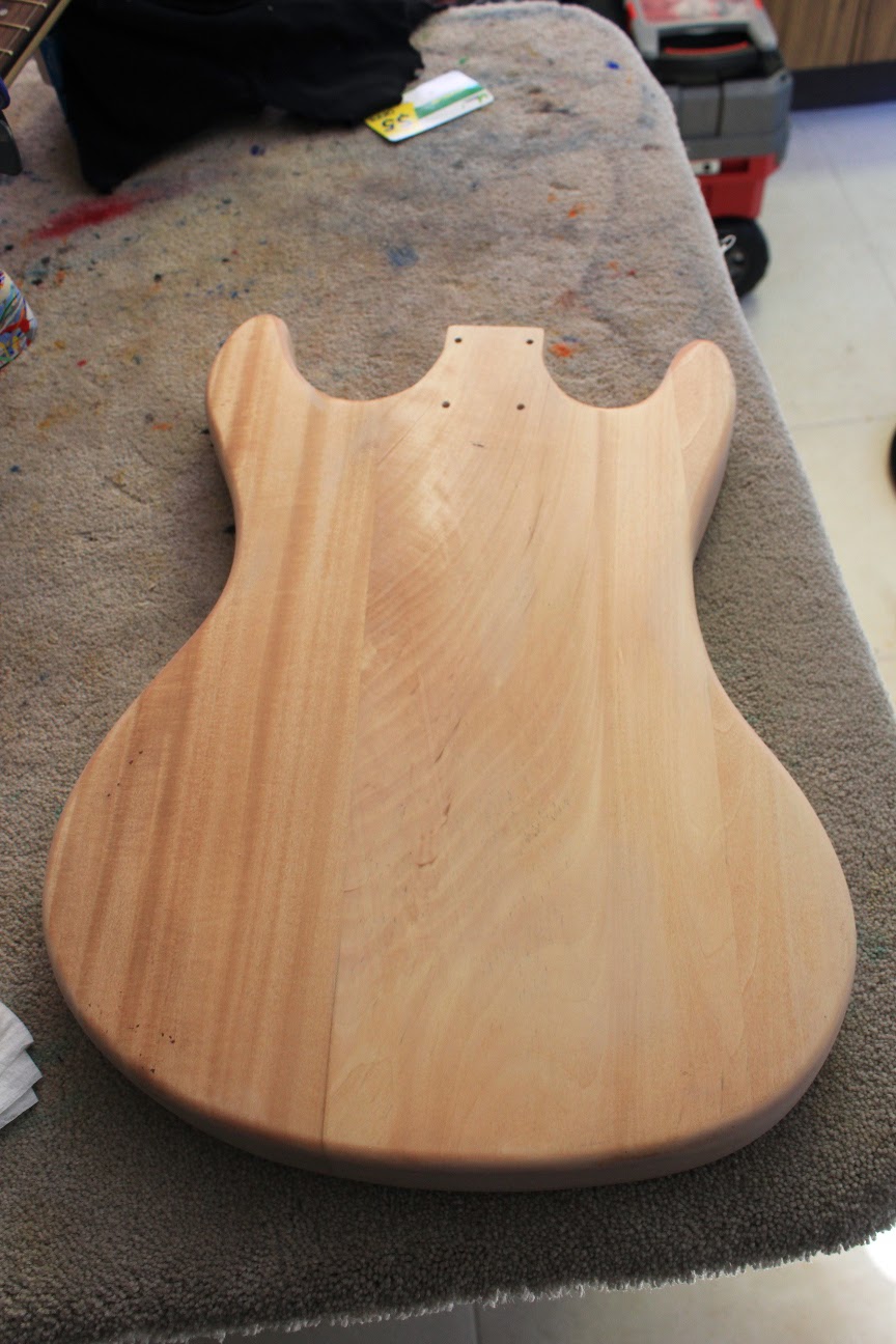 Guitar Kit Builder Mosrite Ventures Mk II Pore Filled Body, Oiled Neck