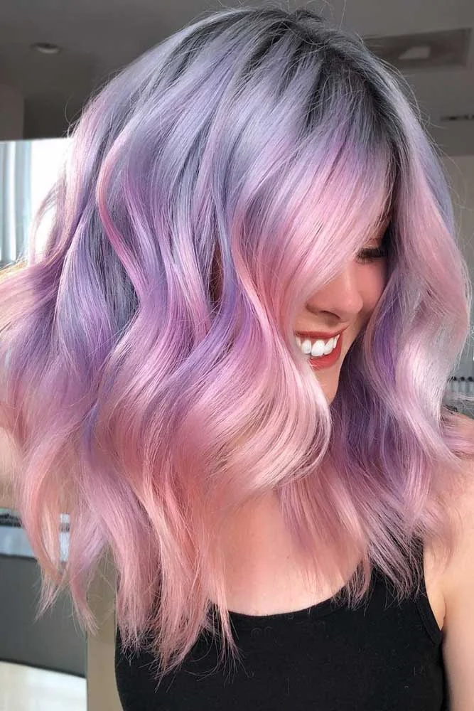 Dark purple hair-Two toned