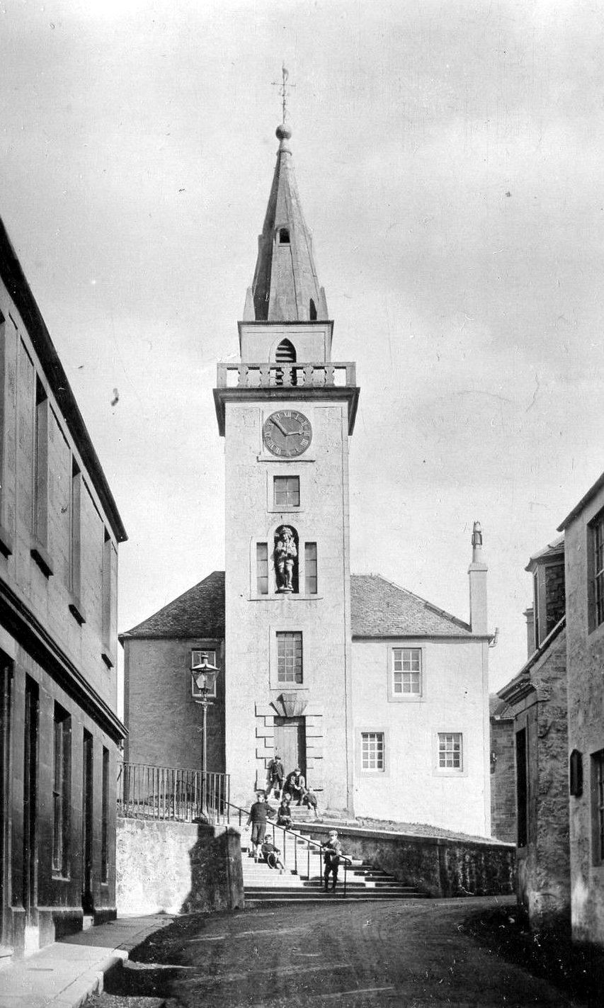 Tour Scotland Old Photograph Church Steeple Kilbarchan Scotland