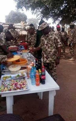 2 Photos of troops celebrating the new year in Adamawa state
