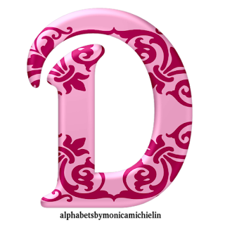 M. Michielin Alphabets: SOFT PINK AND WINE DAMASK ALPHABET, ICONS AND ...