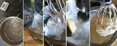 Island Cake - Inseltorte - Zubereitung Italienische Meringue Buttercreme