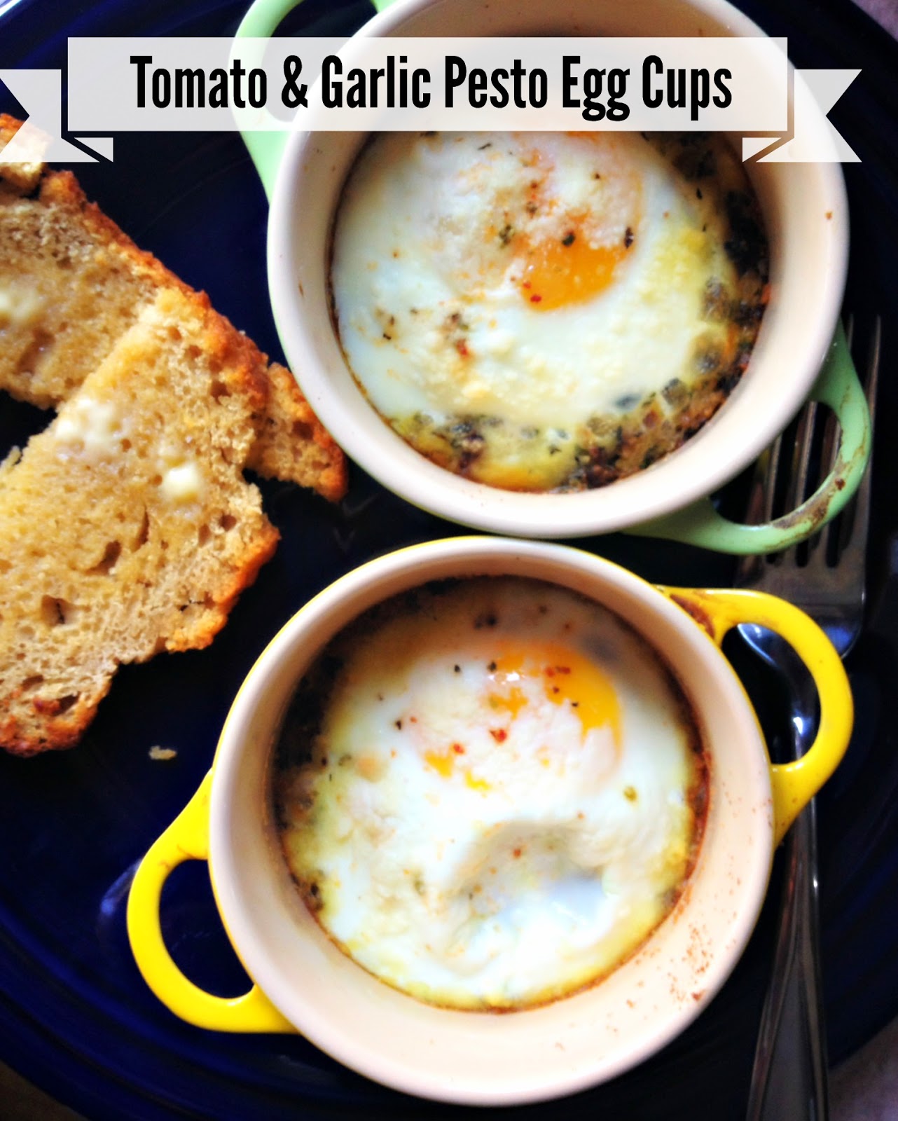 The Girly Girl Cooks Tomato & Garlic Pesto Egg Cups