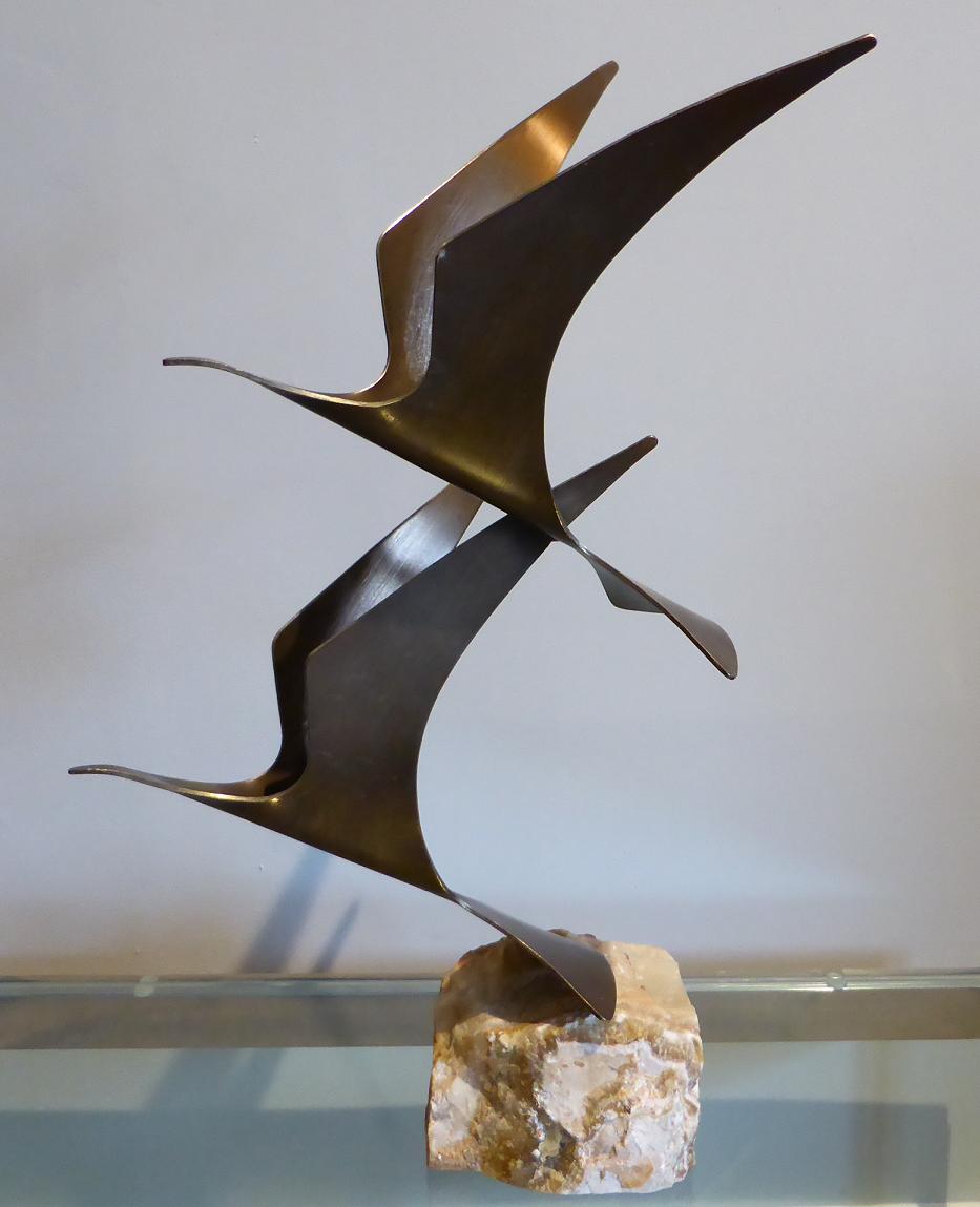 MICHAEL THOMAS Curtis Jere; Birds in Flight Sculpture