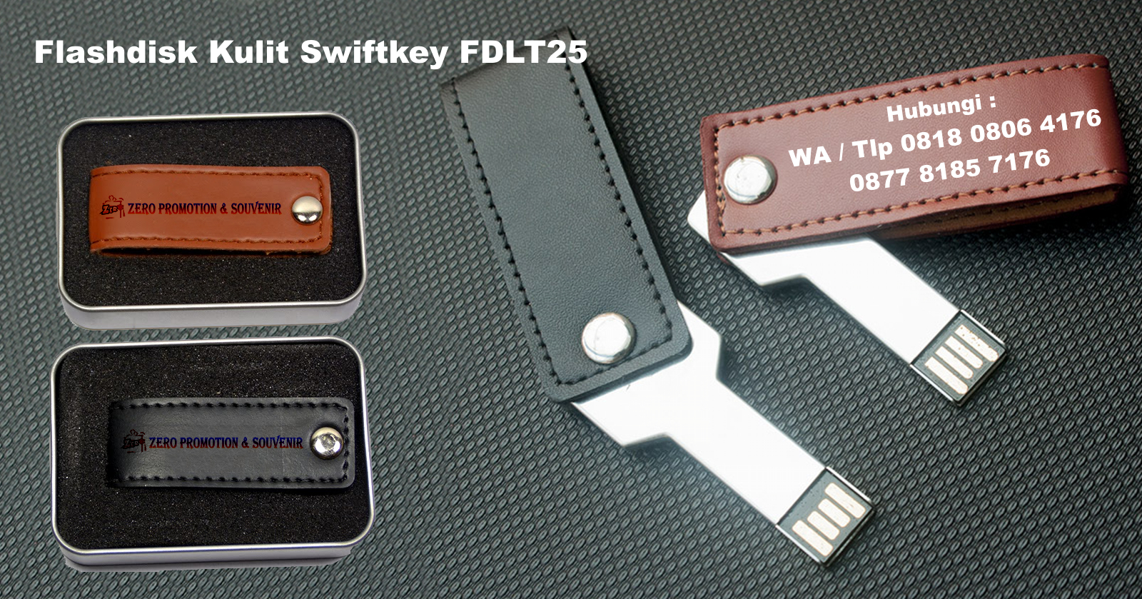 Souvenir Flashdisk Kulit Swiftkey FDLT25  Barang Promosi 