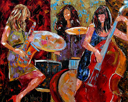 painting musical jazz debra hurd paintings woman instruments fine jazzy oil artists canvas rhythm got series bass she paintingvalley longhorn
