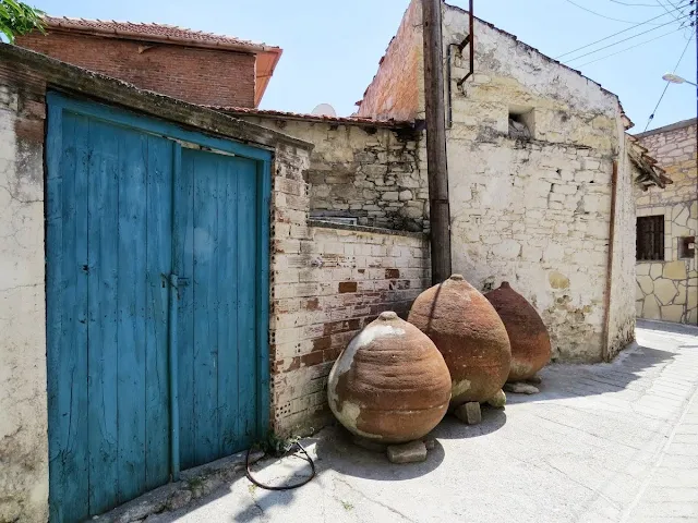 Cyprus Road Trip Itinerary: Clay wine jugs in Omodos wine village
