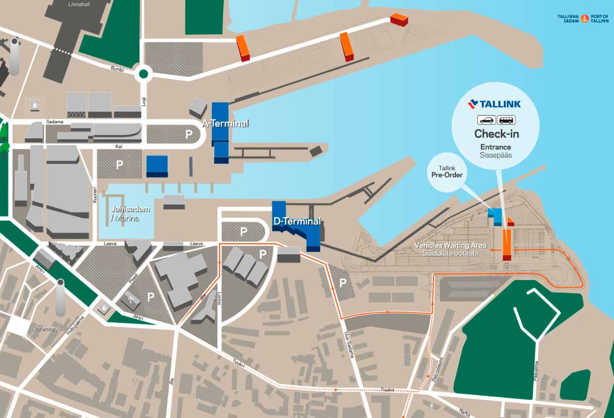 Tallinnan D-terminaalin autojen lähtöselvityspaikka siirtyy  -  Tallinna Tutuksi - vinkit ja linkit Viroon!