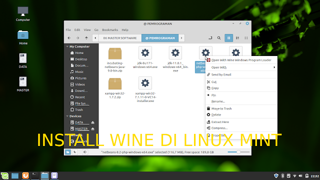 Cara Install Wine di Linux Mint 19.2 Tina