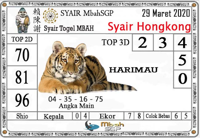 Prediksi Hongkong Pools Malam Ini Jitu Minggu 29 Maret 2020 - Prediksi  Hongkong Pools Malam Ini Jitu, Sgp, Sydney