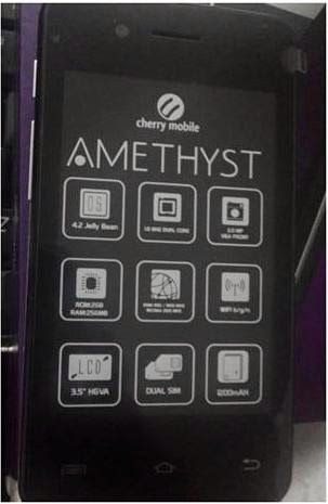 Cherry Mobile Amethyst, Dual Core 3G For Only Php2,299