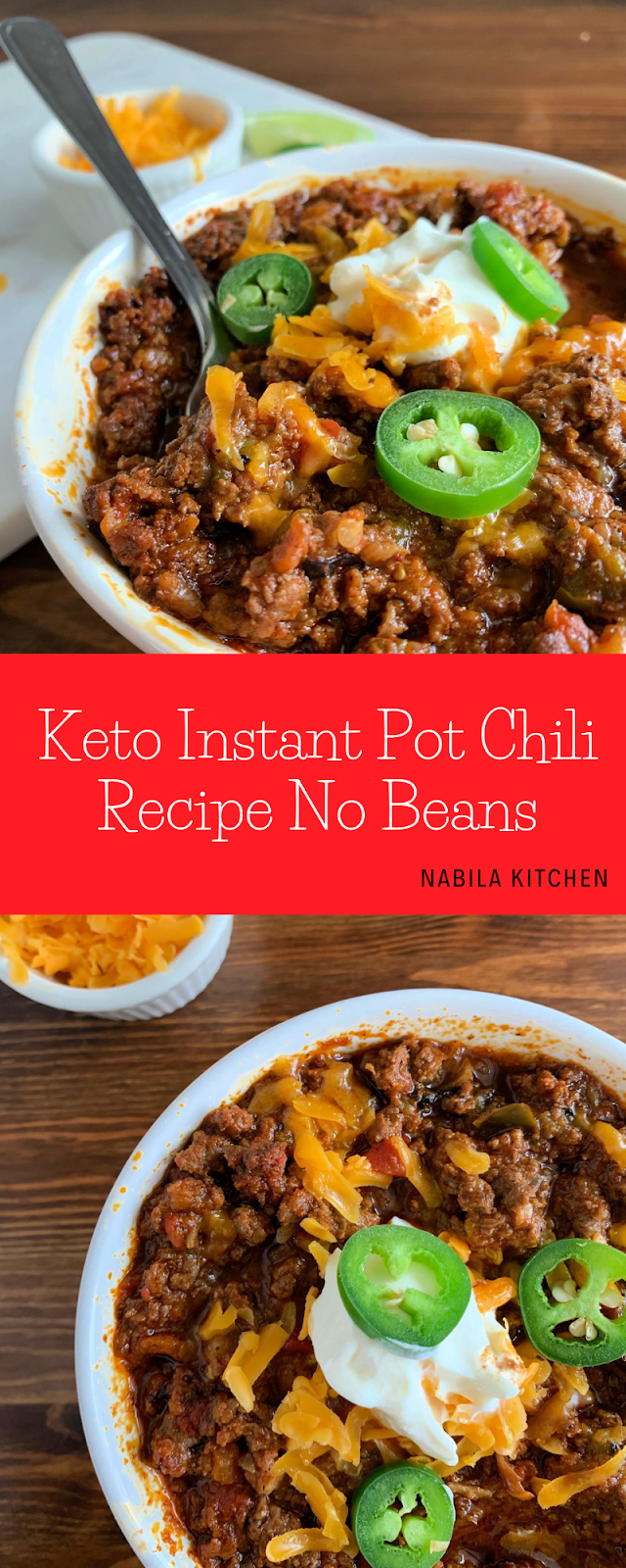 Keto Instant Pot Chili Recipe No Beans Nabila Kitchen