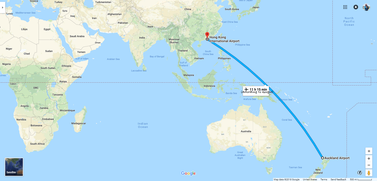 Little Lolly's Small Adventures Auckland airport, heading to the Netherlands via Hong Kong.